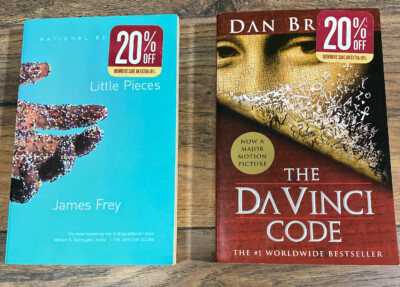 A Million Little Pieces by James Frey & Davinci Code 2 National Bestsellers