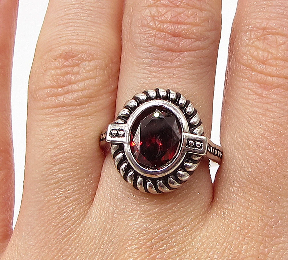 Bezel set hotsell garnet ring