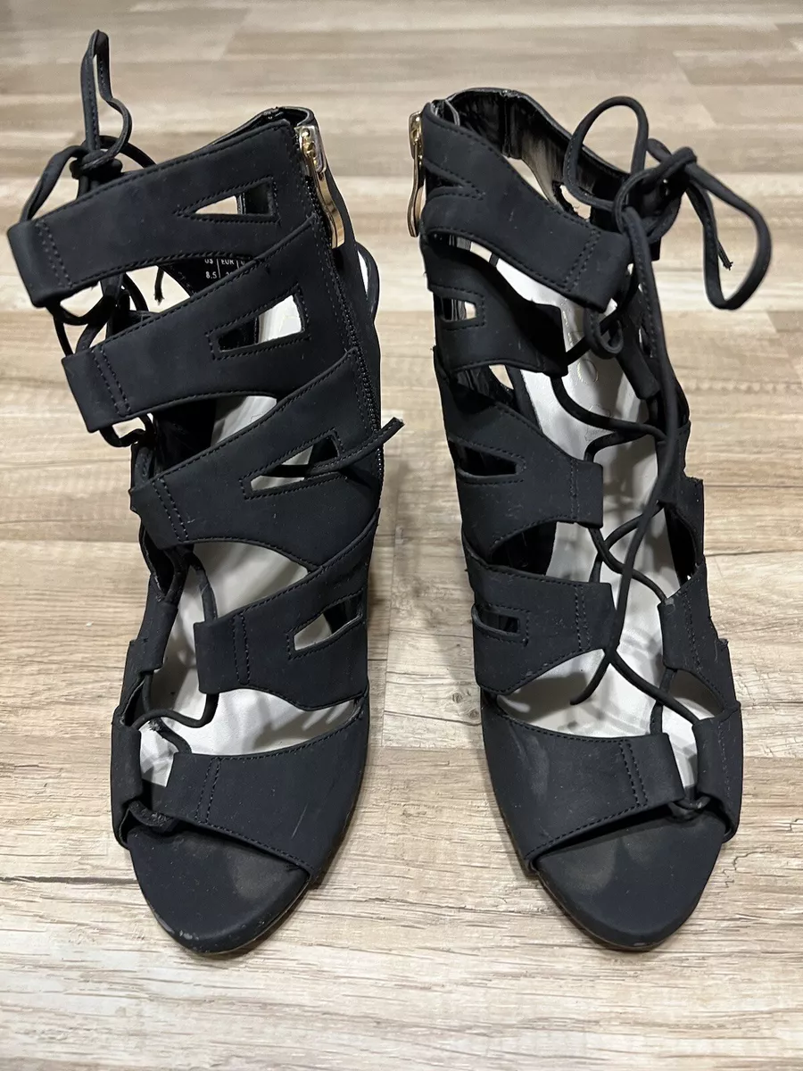 Aldo black shop gladiator sandals