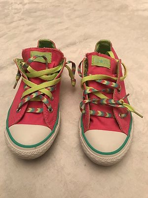 Converse All Star low top sneakers Pink with Lime/Light green trim