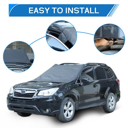 For Subaru Forester 2013-2018 Black Outdoor Car Snow Cover Sun Shield Cover - Picture 6 of 12