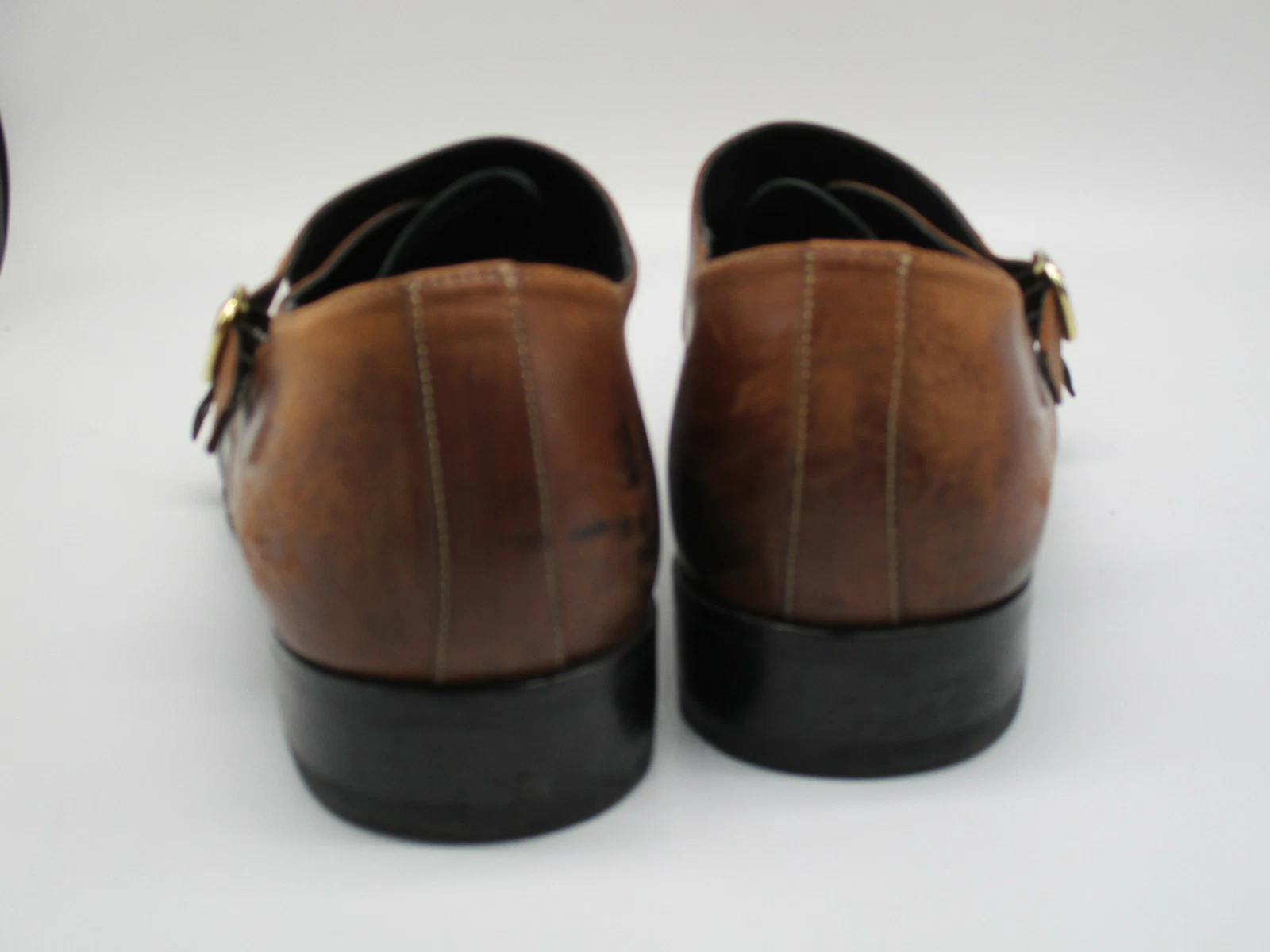 Alexander McQueen scarpa uomo monkstraps marrone e nero