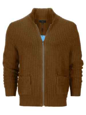 トップス MONGOLIAN YAK100% MILANO RIB CARDIGAN Men's 100% Cotton Full Zip Milano Rib Knitted Cardigan Sweater
