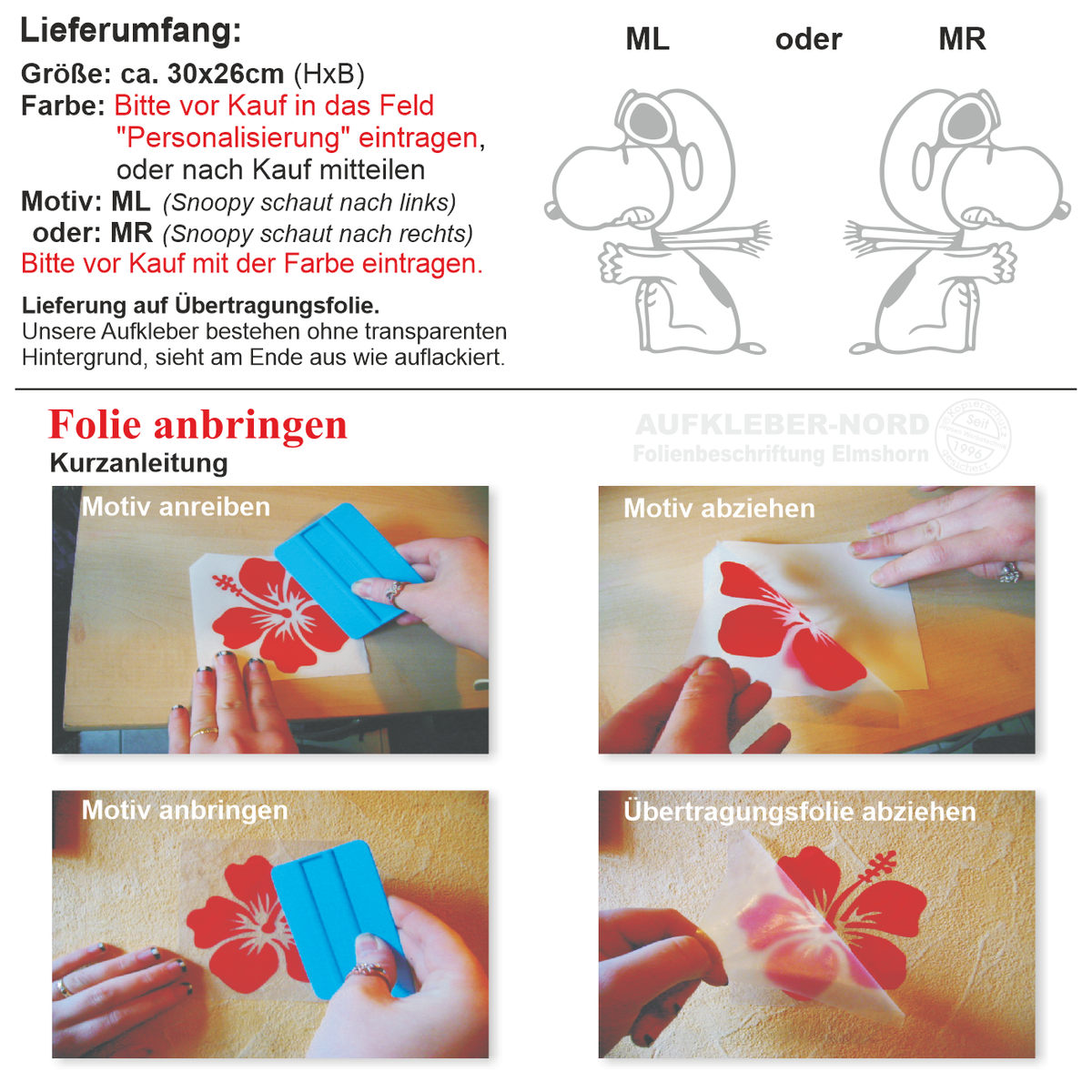 Gesar Adesivo Snoopy Pilota Per Auto, Moto E Cameretta - Adatto A - Foto 5