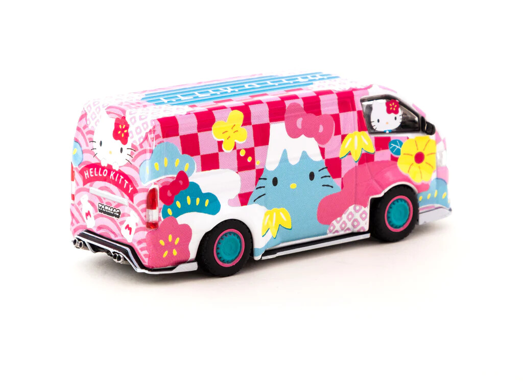 Tarmac Works Hello Kitty Dodge Van ミニカー Tarmac Works 1:64 Dodge Van Hello Kitty Food Truck- White