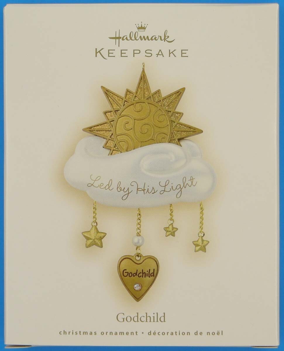 Godchild Heart Led by His Light Cloud Stars Hallmark Keepsake Ornament 2008-image