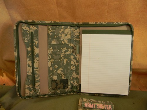 Two Digital Camo Field Ready writing pads by Mercury Luggage with ARMY SISTER - Picture 2 of 4