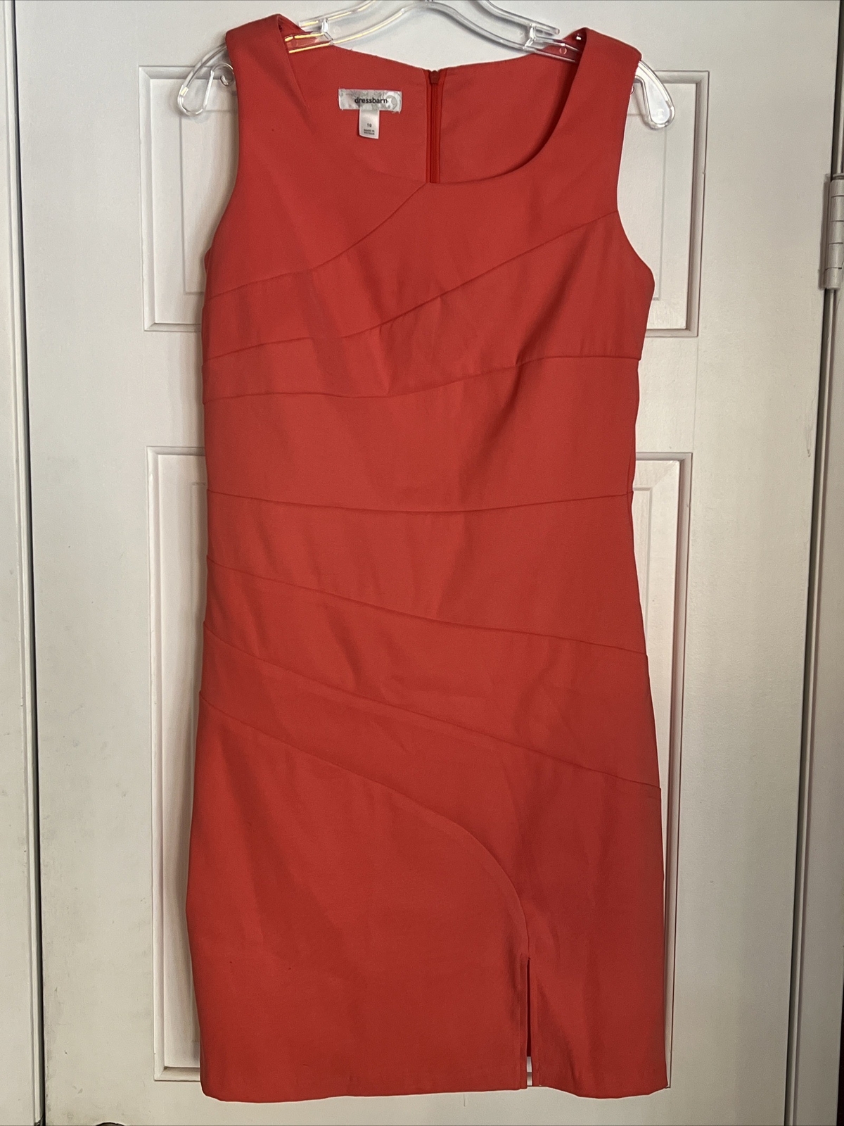 Dress Barn Sleeveless Slit Front Lined Dress Size 10  -image