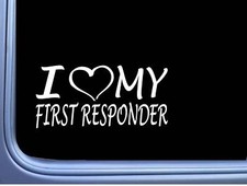 I love my First Responder EMT Decal sticker M190 8" star of life