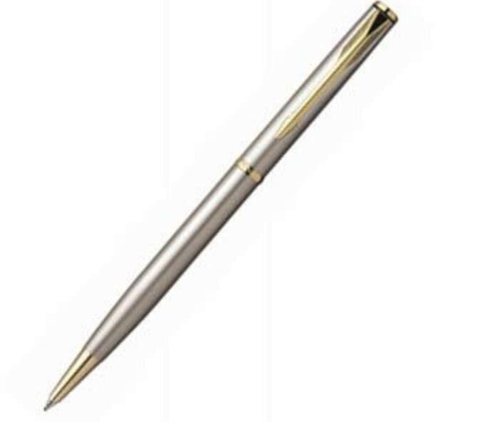 Parker Insignia Ballpoint Pen Stainless Steel & Gold In Box Parker Insignia Ballpoint Pen Stainless Steel & Gold In Box