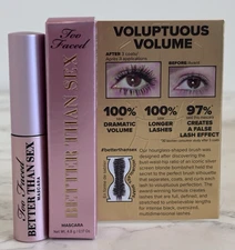 Too Faced Better Than Sex Mascara Black Mini Travel 4.8g/.17oz New Boxed