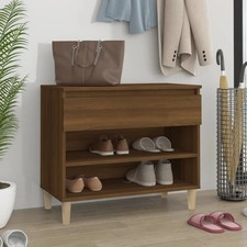 Modern Wooden Hallway Shoe Storage Cabinet Unit Organiser With Drawer Rack Wood