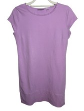 New York & Company T Shirt Dress Womens Small Purple Cotton Casual