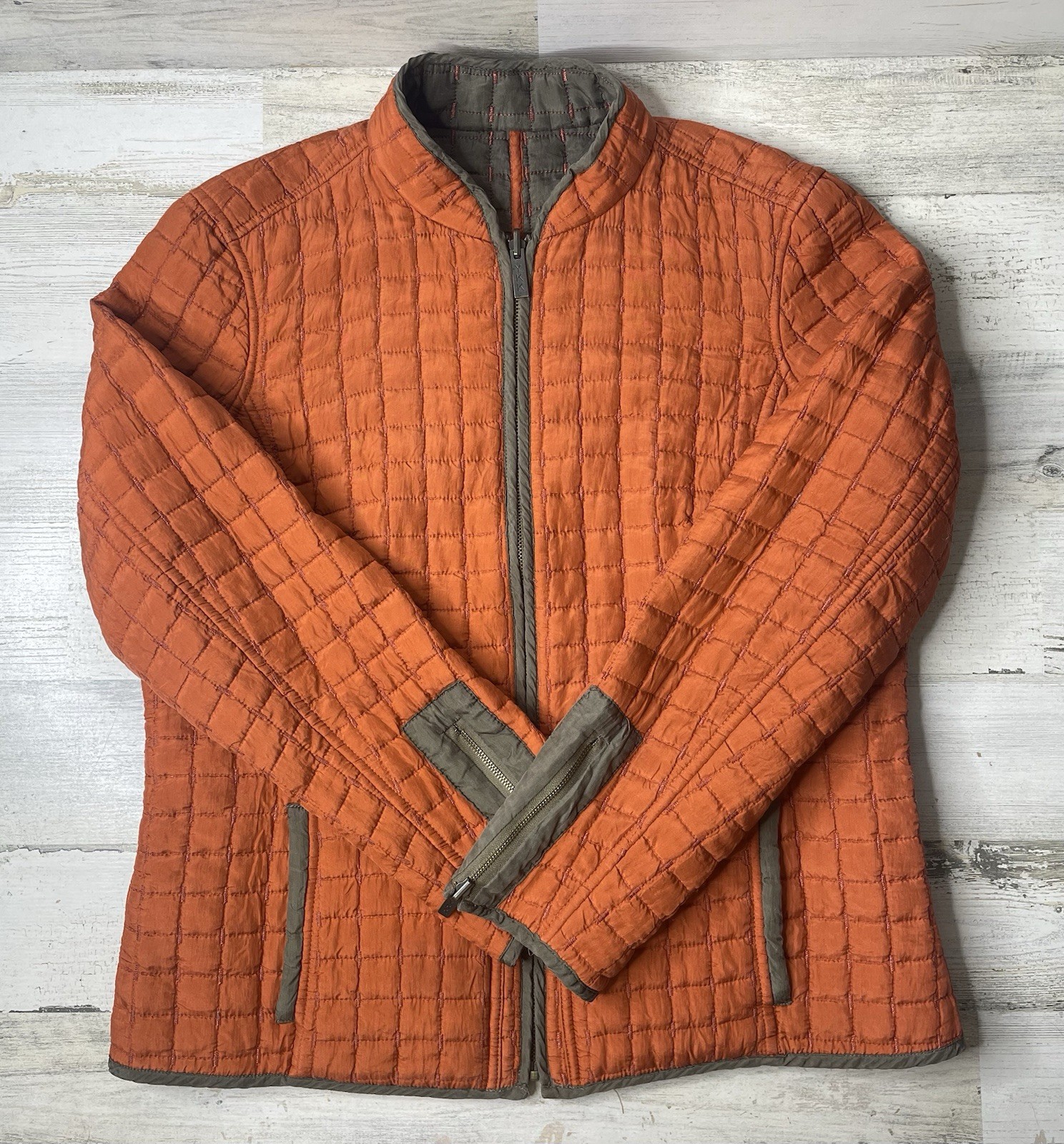 Oleg Cassini 100% Reversible Quilted Jacket Lightweight Women’s Size: M GUC