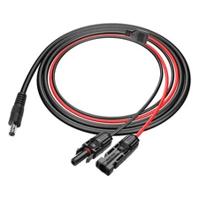 Solar Panel Connectors to DC 5.5x2.1mm Extension Power Cable 14AWG Solar Pane...