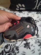 Nike Air Jordan 14 Retro Gray/Black/Hyper Pink 654971-028 Toddler Size 4c