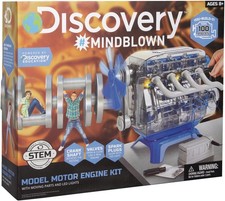 Discovery Mindblown STEM Model Motor Engine Kit, Educational Toy, 100-pc, Ages