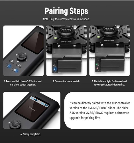 NEEWER Upgraded 2.4G Remote Control for Time Lapse Motorized Camera Slider - Picture 4 of 6