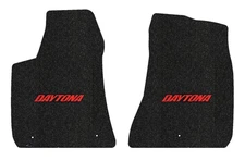 Lloyd Berber Front Carpet Mats for '11-22 Dodge Charger w/Red on Black Daytona