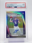 J.J. MCCARTHY 2024 DONRUSS OPTIC PRIMARY HOLO ROOKIE RC AUTO /99 PSA 9 Q4549
