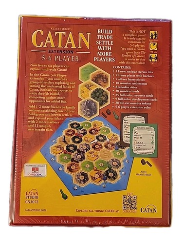NEW! Settlers of Catan Board Game 5-6 Player Extension (5th Edition) - CN3072 - Picture 2 of 4