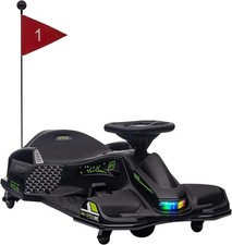 12V Electric Drifting Go Kart with Slow Start Music Lights for Kids 6-12 Years