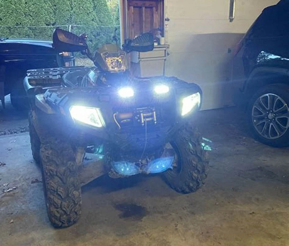 LED Headlights Bulbs For Polaris Outlaw 90 50 Sportsman 90 110 2007-2019 0453570 - Imagem 3 de 4