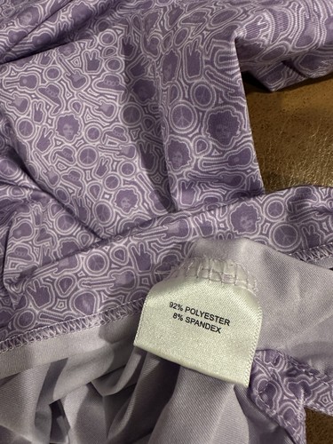 Rare Peter Millar Summer Comfort Jimi Hendrix Purple Peace Hat Guitar Polo Sz L - Picture 6 of 8