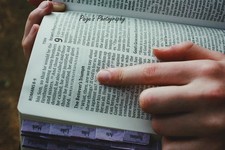 Digital image picture art wallpaper finger pointing at bible photo by Paige