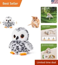 Flapping Owl Cat Toy - Interactive, Rechargeable, and Lifelike for All Breeds