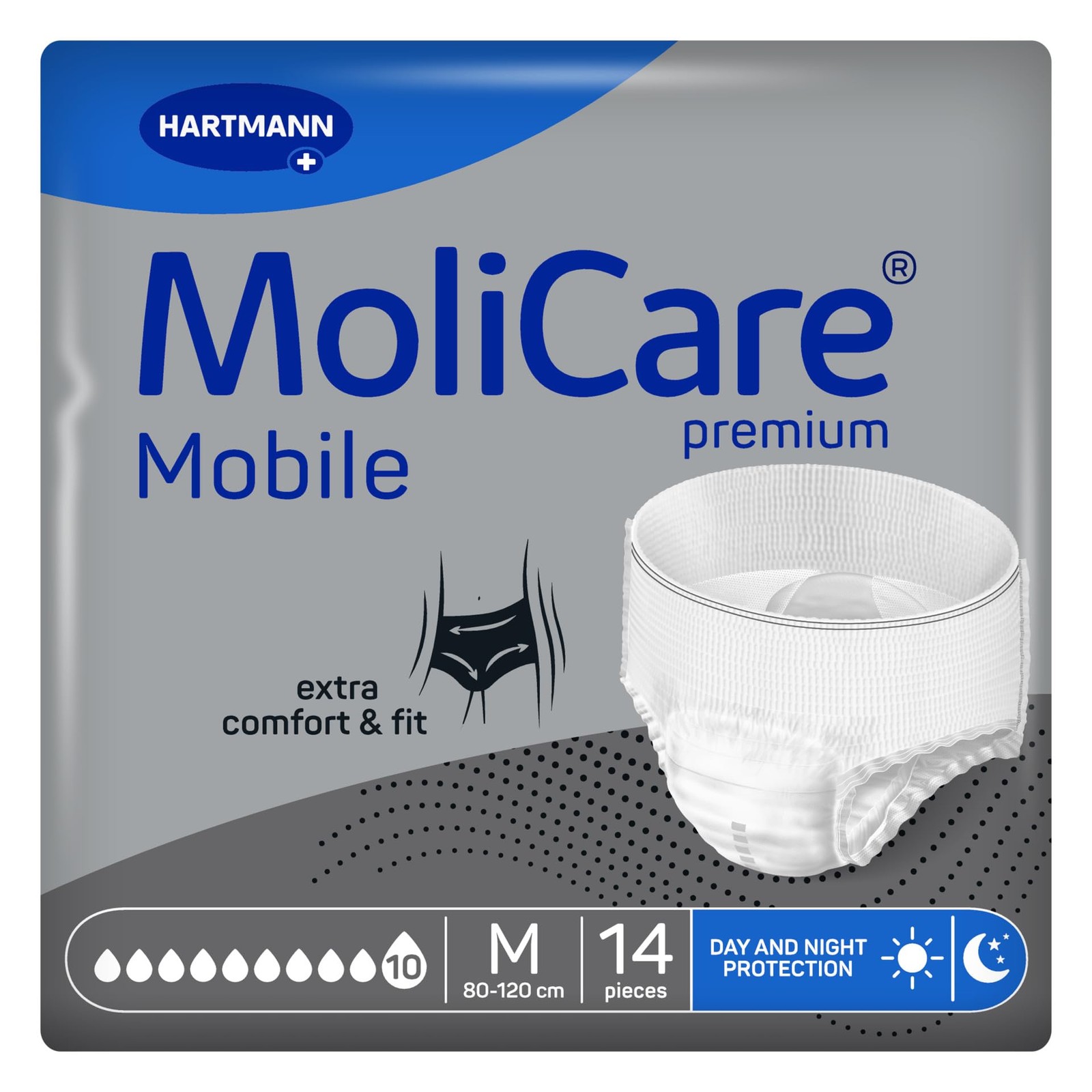 MoliCare Premium Mobile 10 Drops Size Medium | Incontinence Pants M, 10
