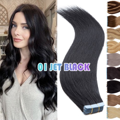 CLEARANCE 40pcs Balayage Tape In Human Hair Extensions Remy Skin Weft 18 20 22in - Picture 24 of 44