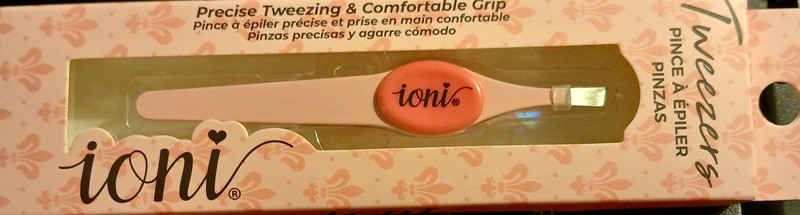 Ioni Cosmetics Pink Tweezers w/ Precis Tweezing & Comfort Grip-NIB- So Stylish!!