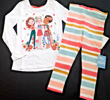 Cynthia Rowley Girl's Outfit T-Shirt Leggings Pants LS SIZE XS/4 Friends NEW