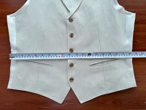 SuitSupply Capetown Waistcoat Vest Sand Notch Lapel Linen Cotton US Size 38R - Picture 17 of 21