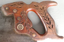 Scarce Mahogany Handle Vintage Disston D23 Crosscut Ship Hand Saw 8 TPI