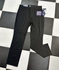 Chaps Women’s Black Mid Rise Comfort Elastic Straight-Leg Dress Pants 10