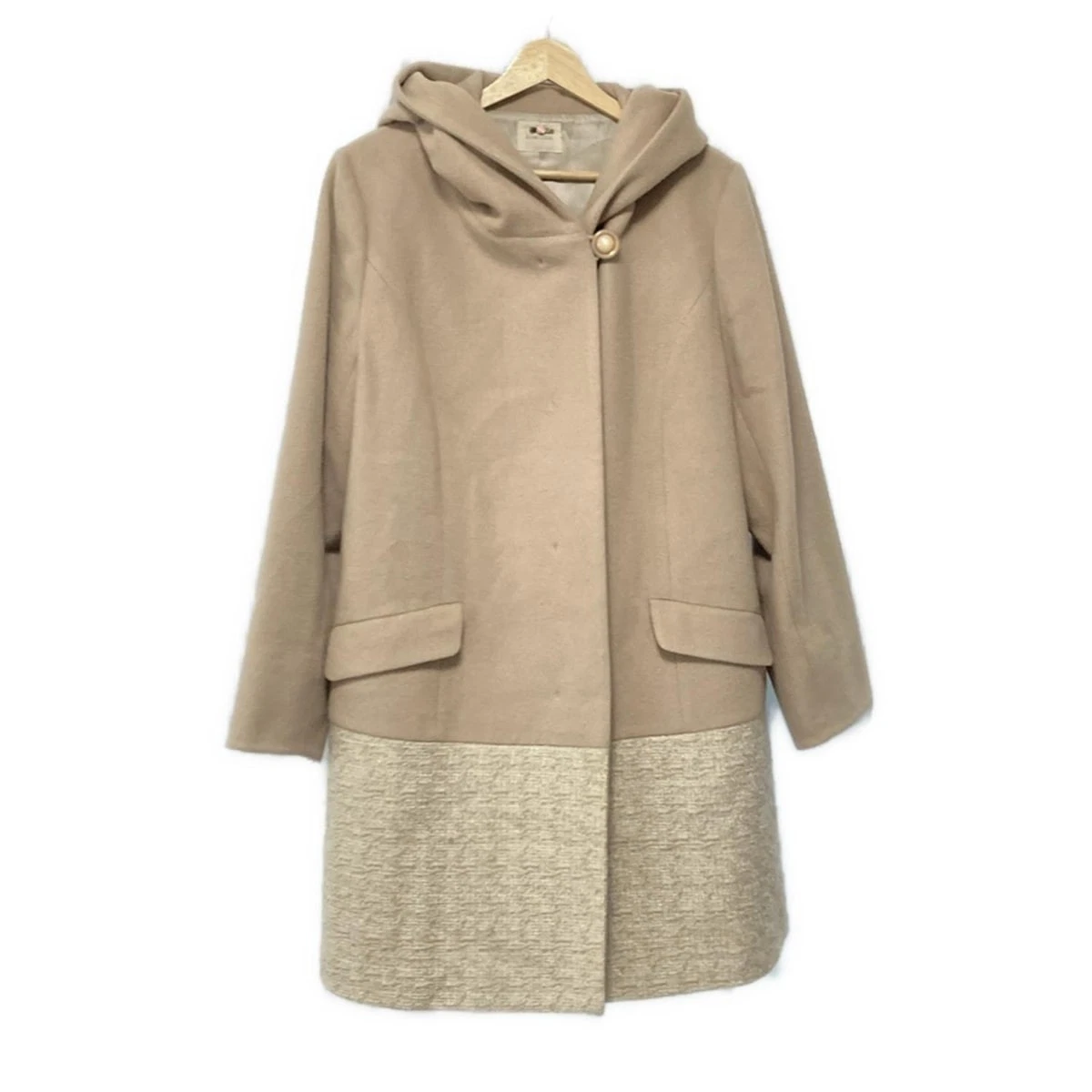 OFF WHITE Auth Rose Tiara Cappotto da donna beige panna