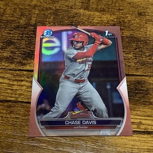 2023 Bowman Draft Chrome REFRACTOR 1st Chase Davis Rose Gold /10 #BDC-48 AH10
