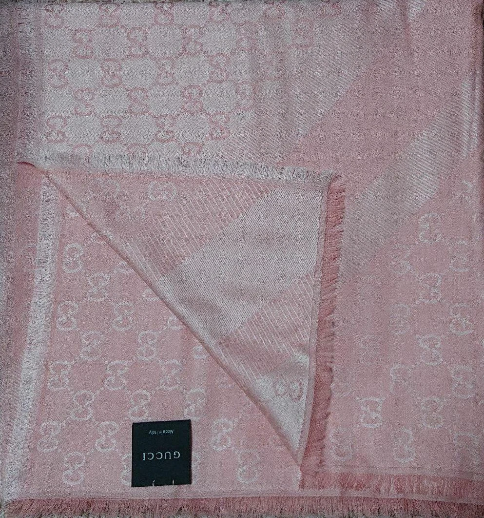 Gucci grande étole Gg laine de soie