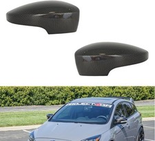 Mirror Cap Covers With The Clips Fit For Ford Focus Rs St Mk3 2012-2018 Carb...