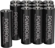 POWEROWL Rechargeable AA Batteries-2800mAh High Capacity, 1.2V NiMH,Long-Lasting