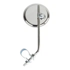 7" LONG BICYCLE BOLT ON LOWRIDER STEEL ROUND MIRROR NO REFLECTOR CHROME