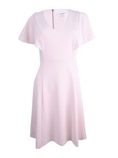 Calvin Klein Women's Flutter-Sleeve A-Line Dress
