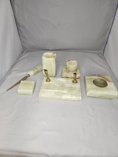 GREEN OYNX 7 PIECE DESK SET