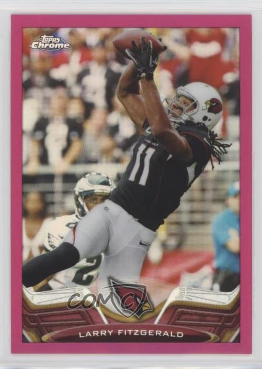 2013 Topps Chrome BCA Pink Refractor 68/399 Larry Fitzgerald #2 1by