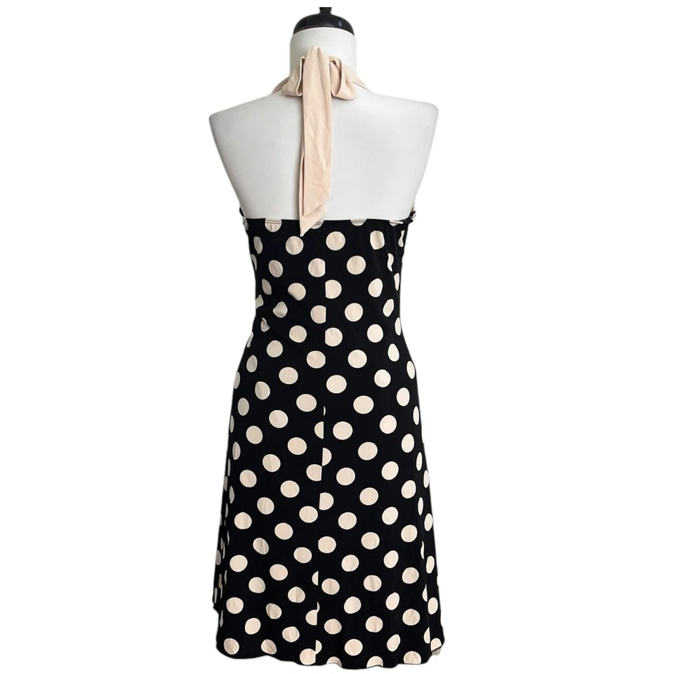 Ruby Rox Y2K Polka Dot Babydoll Halter Dress L Rockabilly Pinup Retro Vtg - Image 3 of 4