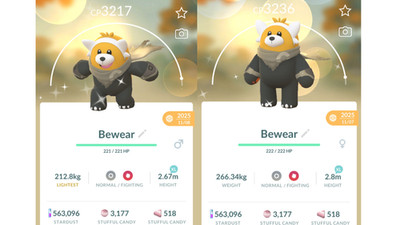  Shiny Bewear (Schillernd Kosturso) Wilderness Cape Pokemon GO  Exchange