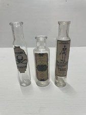 Vintage Arsenic Poison Witches Butter Bone Tonic Gothic Oddity Glass Bottles