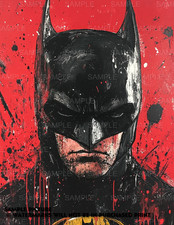 BATMAN DC ART PAINT PRINT 8" x 10" BATMAN DC WALL ART HOME DECOR